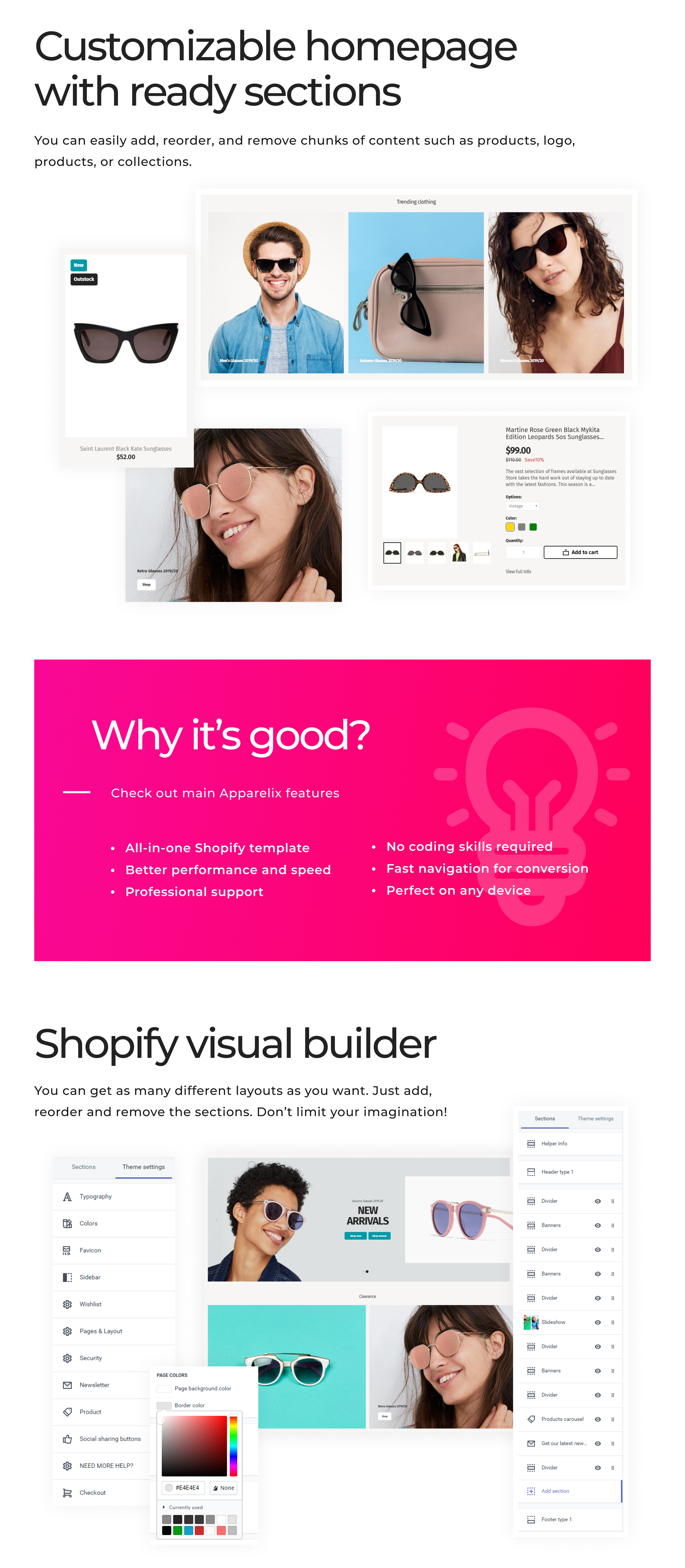 Sunglasses Store on Shopify Theme for 73